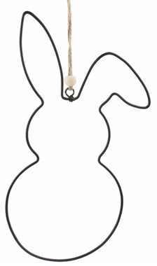Zajíc z kovu 13 x 22 x 0,5 cm na zavěšení
