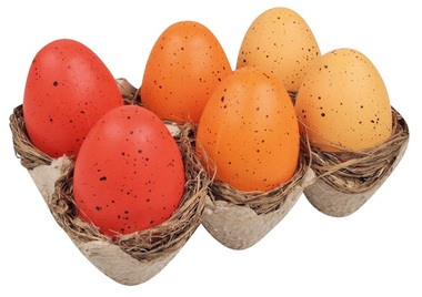 Dekorace vajíčka v hnízdě na platu 