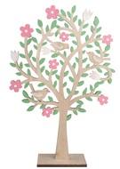 7631 Strom dřevěný s růžovými květy na postavení 30 cm-1