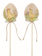 7686 Vaj&iacute;čko s husou nebo kohoutem dřevěn&eacute; 4,5 x 5,5 x 0,5 cm + &scaron;pejle-1