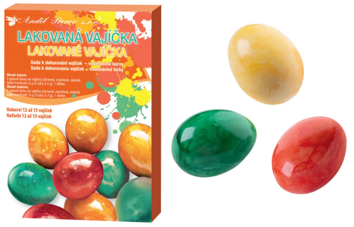 Sada k dekorování vajíček - lakovaná vajíčka