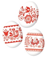 7755 Smršťovací dekorace na vejce, červený motiv-3