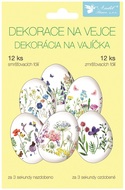 Smršťovací dekorace na vejce 12 ks, jemné květiny