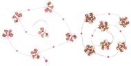 8433 Řetěz růžovobílý motýlkový, květinkový 118cm-1