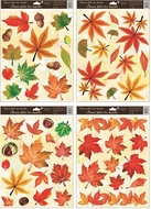 Okenní fólie podzimní  listí 30x42cm