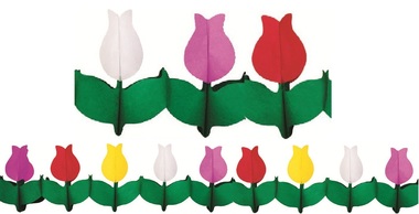 Girlanda 400x21 cm - tulipány