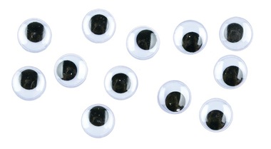 Pohyblivé oči 10mm,12 ks v balení