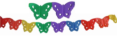Girlanda 400x16 cm - motýlci 