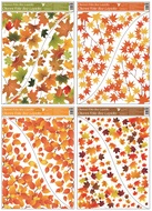 Okenní fólie rohová 42x30 cm, podzimní listí 