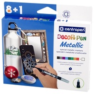 991076 Značkovače DECORPEN METALIC na kov,sklo,plast,keramiku,kámen 8+1 ks CENTROPEN-1