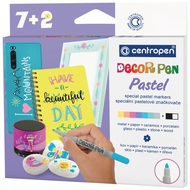 991078 Značkovače DECORPEN PASTEL na kov,sklo,plast,keramiku,kámen 8+1 ks CENTROPEN-1