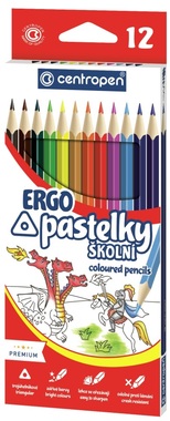 Pastelky školní trojhranné 12 ks, Centropen