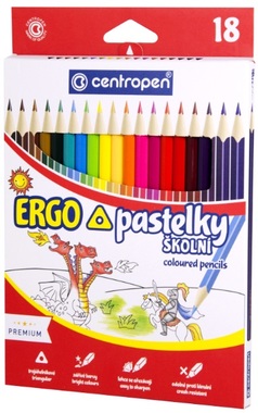 Pastelky školní ERGO 18 ks, Centropen