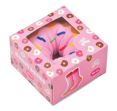 Ponožky Donut růžový 38-42, dárkové balení