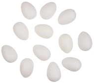 9940 Vajíčka bílá k dozdobení plastová 6 cm, 12 ks v sáčku -1