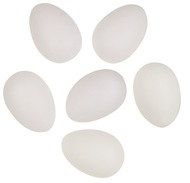 9941 Vajíčka bílá k dozdobení plastová 8 cm, 6 ks v sáčku -1