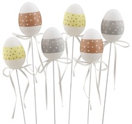 9981 Vajíčko s puntíky plastové zápich  6 cm + špejle-1
