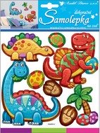 Samolepky na zeď 3D efekt plastické Dino 18 x 18 cm