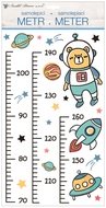 Samolepka na zeď Růstový metr Vesmír do 160 cm