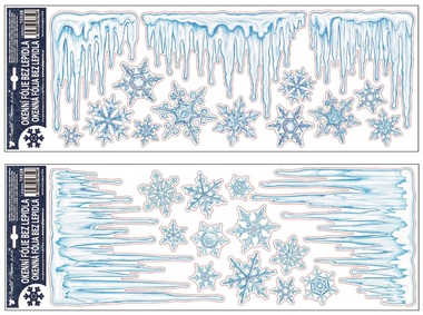 Okenní fólie s glitry Rampouchy 60 × 21 cm