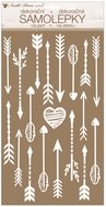 10464 Samolepky na zeď bílé šípy s glitry 24 x 47,5 cm-1