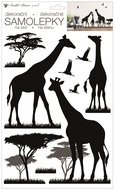 10476 Samolepka na zeď černá žirafy 24 x 42 cm-1