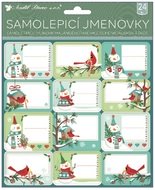 10508 Jmenovky samolepicí s glitry 22x18cm, 24ks-1