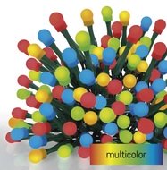 LED vánoční cherry řetěz – kuličky, multicolor, 20 m, 200 LED, 8 funkcí, časovač