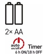 11282 Osvětlen&iacute; nano stř&iacute;brn&eacute; 1,9m - 20 LED studen&aacute; b&iacute;l&aacute; + časovač-4