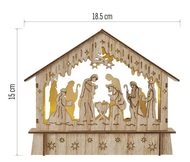11332 Osvětlen&iacute; dřevěn&yacute; betl&eacute;m rozměr: 18,5 &times; 15 cm, 6 LED, tepl&aacute; b&iacute;l&aacute;-4