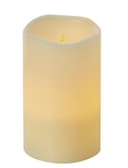 Svíčka LED svítící jantarová, 12,5 x 8 cm