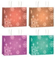 12061 Taška vánoční dárková s glitry XL horizont 45,5x33x10,5cm-1