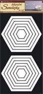 1333 Samolepky na zeď šestúhelníky bílé, 69x32 cm-1
