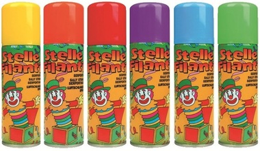 Stříkající špagety ve spreji, různé barvy, 83 ml