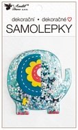 15041 Samolepka plastick&aacute; plněn&aacute; třpytkami -slon 10,5 x 18 cm-1