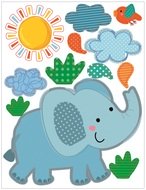 15056 Samolepky na zeď v bloku zv&iacute;ř&aacute;tka 16 x 23 cm 6 listů-7