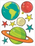 15057 Samolepky na zeď v bloku vesm&iacute;r 16 x 23 cm 6 listů-2