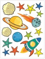 15057 Samolepky na zeď v bloku vesm&iacute;r 16 x 23 cm 6 listů-5