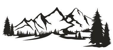 Samolepky na zeď Černé hory 32 × 60 cm