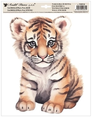 Samolepka na zeď barevná Tygr 30 x 42 cm