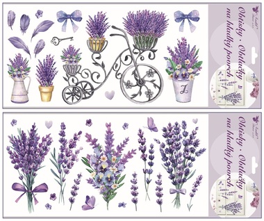 Obtisky na hladký povrch Levandule 21 x 41 cm