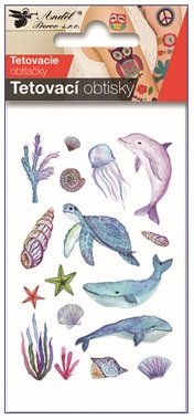 Tetovací obtisky Moře 10,5 x 6 cm