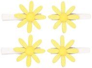 17106 Kytičky žluté s glitry na kolíčku 5 cm, 4 ks v sáčku-1