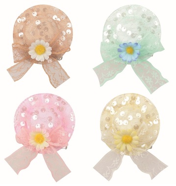 Dekorační Kloboučky 6 x 2 x 6 cm na klipu, 4 ks