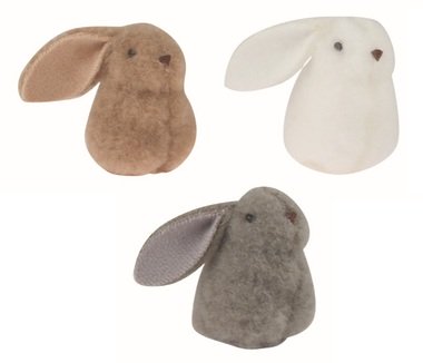 Zajíc látkový 5,5 x 6 x 6 cm na klipu