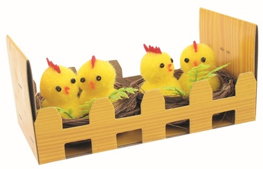 Kuřátka v hnízdě 5,5 x 4 x 5,5 cm, 2 ks