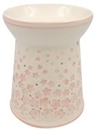 Aromalampa růžová porcelánová s Kytičkami 10 x 12,5 cm