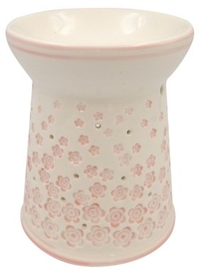 Aromalampa porcelánová s růžovými kytičkami 10 x 12,5 cm 