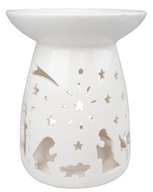 Aromalampa bílá porcelánová Betlém 10 x 12 cm