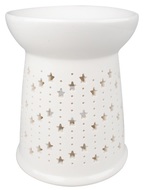 Aromalampa bílá porcelánová Hvězdičky 10 x 13 cm